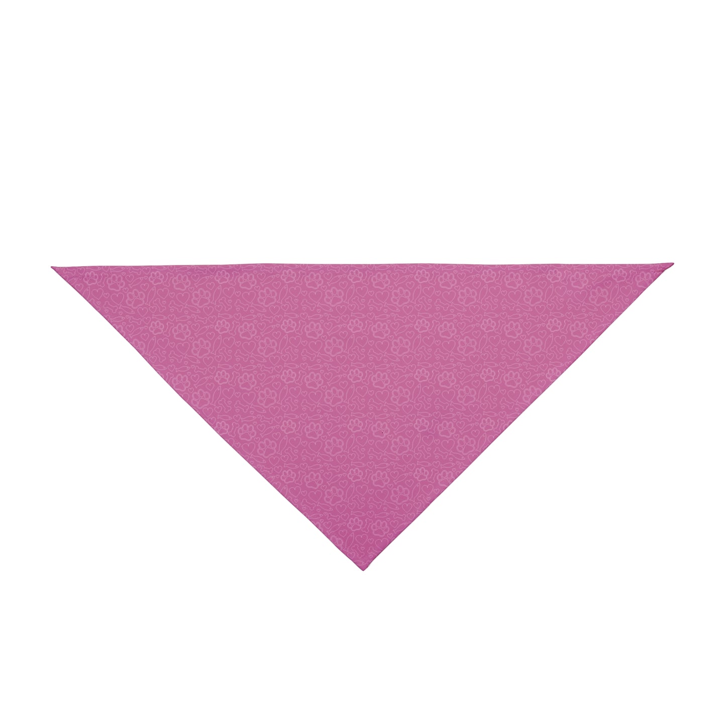 Fish Bone Heart Print Pet Bandana Pink - Stylish Accessory for Dogs and Cats
