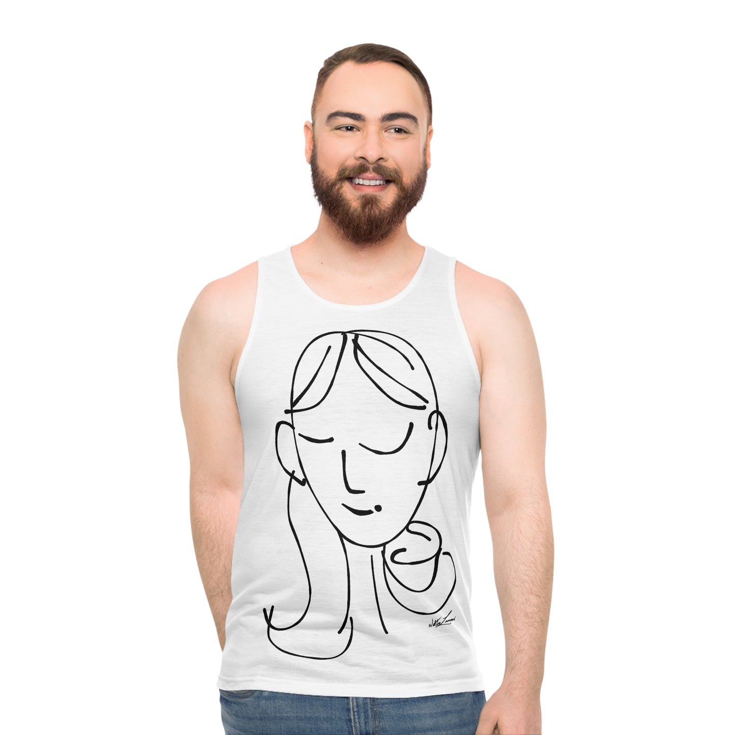 sem·i·co·lon by walterleonard Unisex Tank Top (AOP)