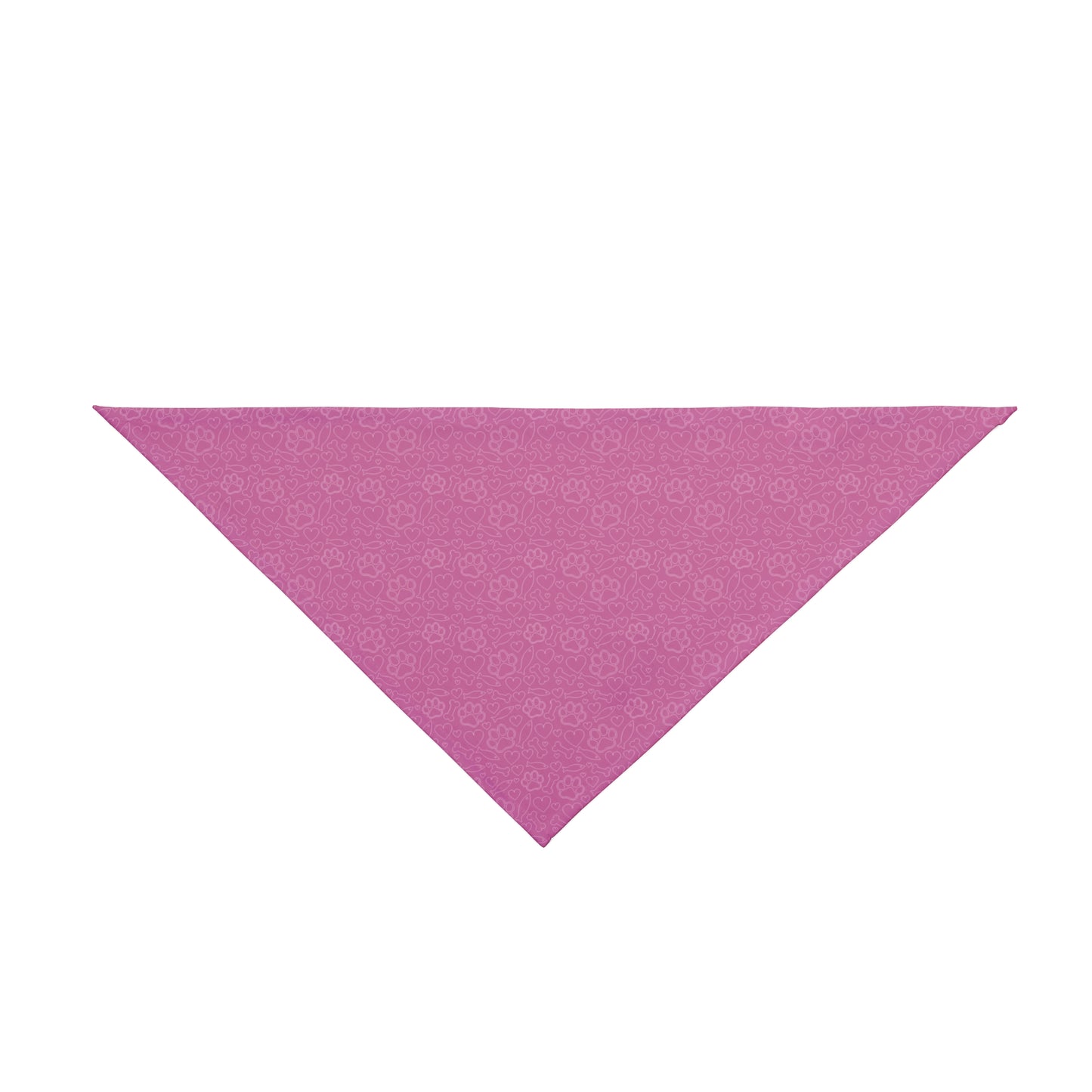 Fish Bone Heart Print Pet Bandana Pink - Stylish Accessory for Dogs and Cats