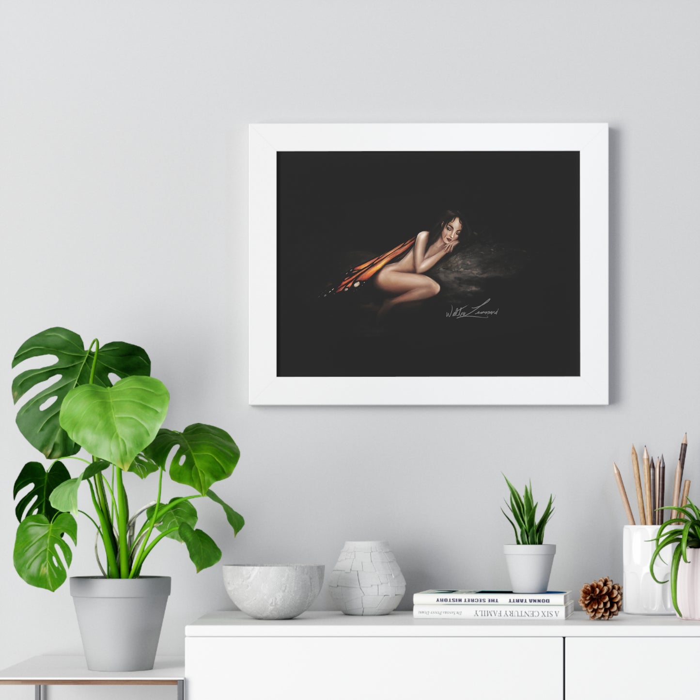 Monarch Faerie Framed Horizontal Poster