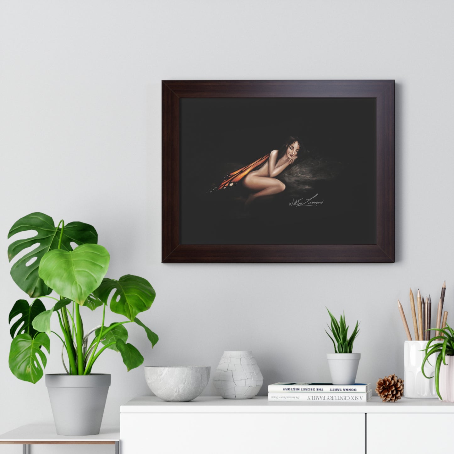 Monarch Faerie Framed Horizontal Poster