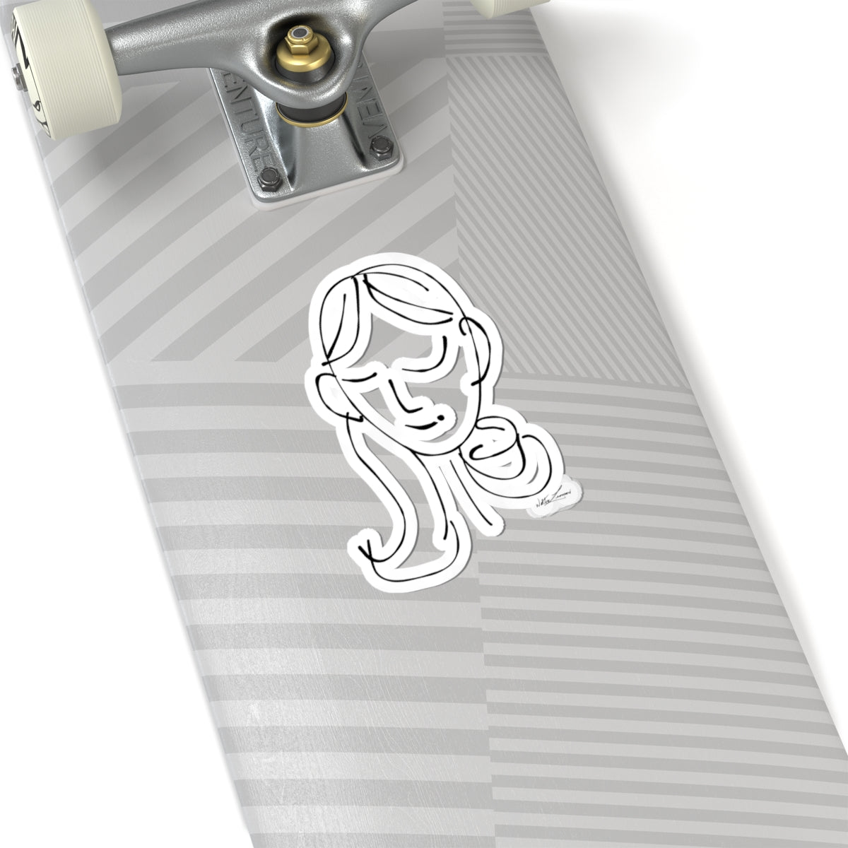 sem·i·co·lon girl by walterleonard Kiss-Cut Stickers