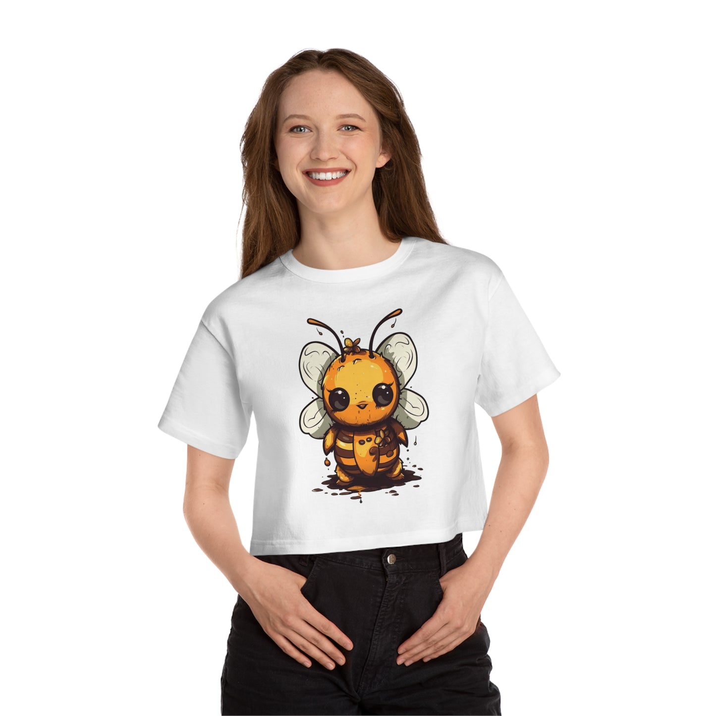 Bumble "Honey" Bee Champion Women's Heritage Cropped T-Shirt