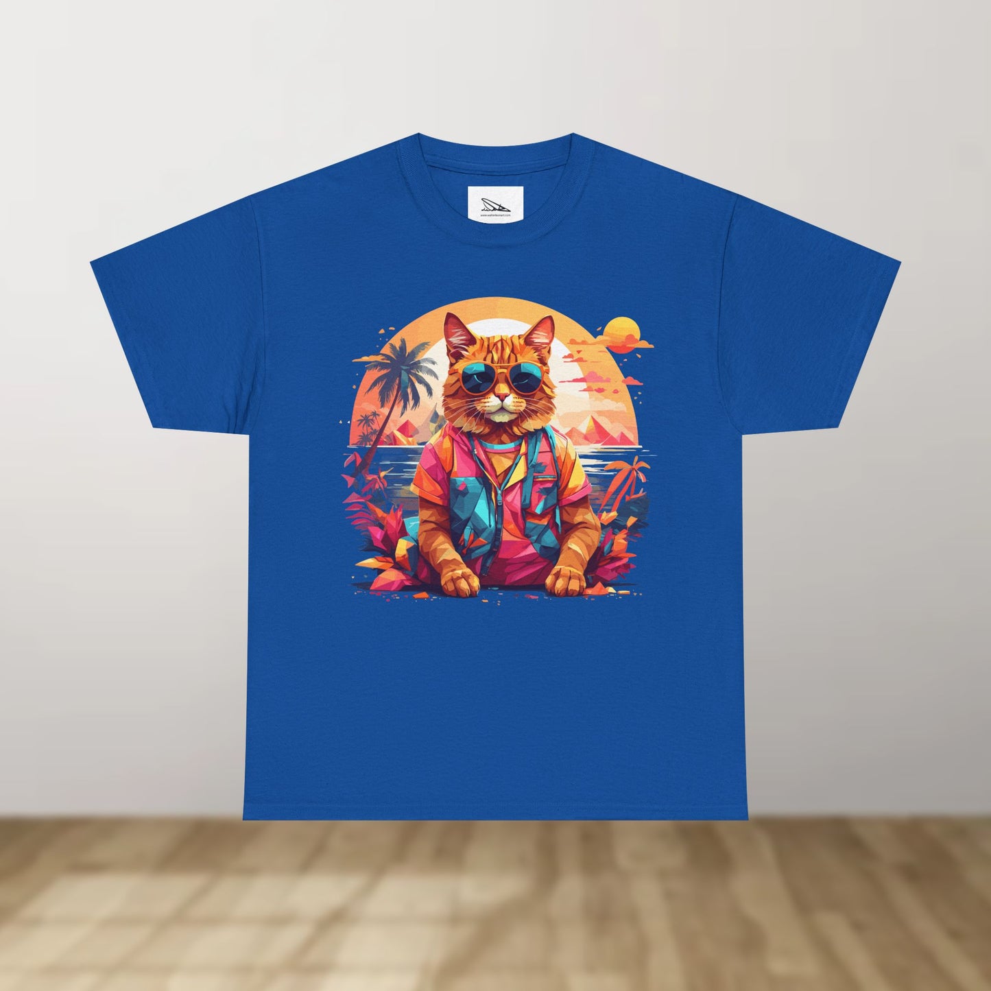 Tropical Cat Unisex Heavy Cotton Tee
