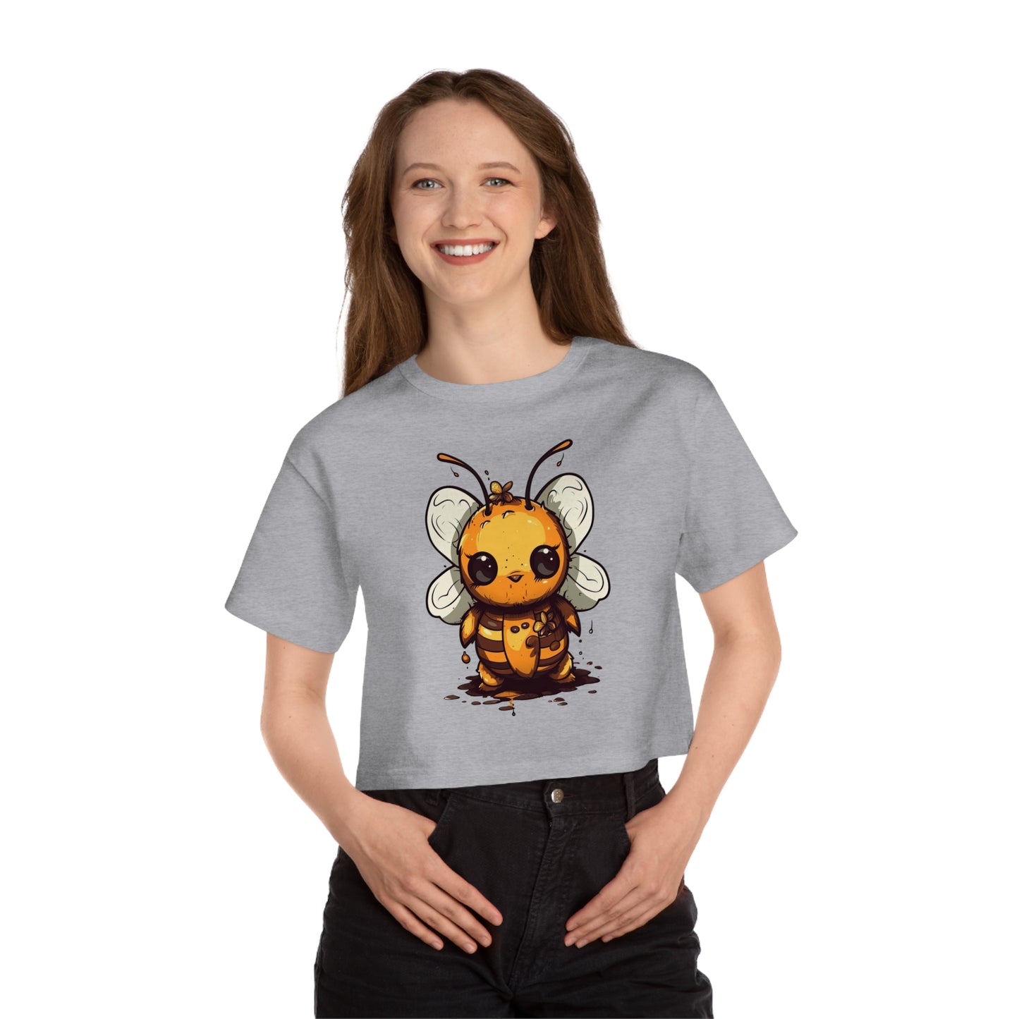 Bumble "Honey" Bee Champion Women's Heritage Cropped T-Shirt