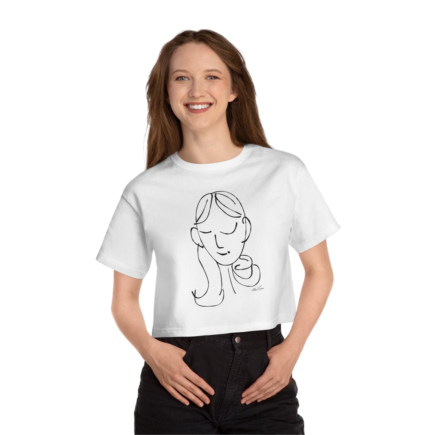 sem·i·co·lon girl by walterleonard Champion Women's Heritage Cropped T-Shirt