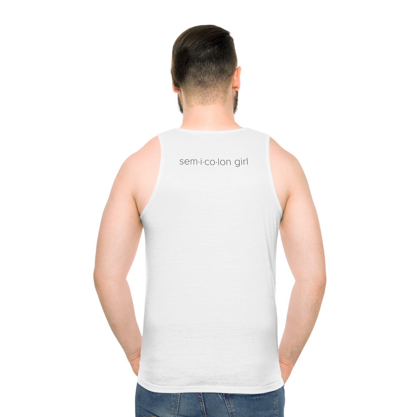 sem·i·co·lon by walterleonard Unisex Tank Top (AOP)