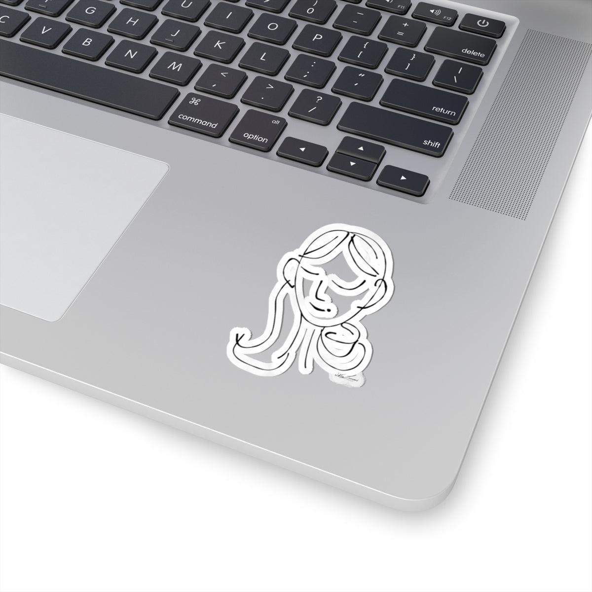 sem·i·co·lon girl by walterleonard Kiss-Cut Stickers