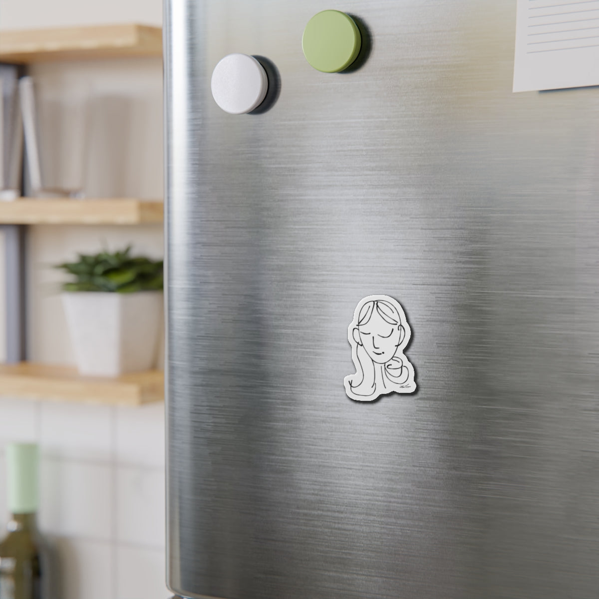 sem·i·co·lon girl Die-Cut Magnets