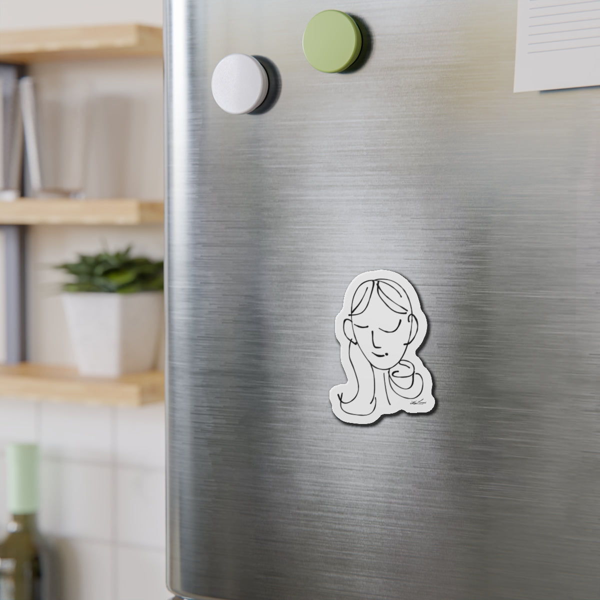 sem·i·co·lon girl Die-Cut Magnets