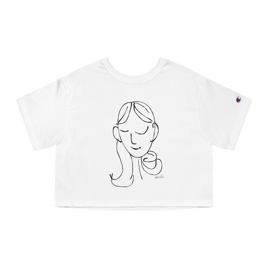 sem·i·co·lon girl by walterleonard Champion Women's Heritage Cropped T-Shirt