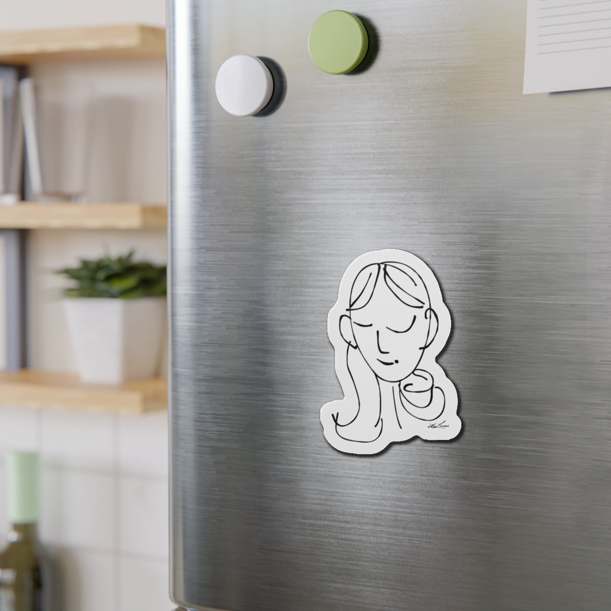sem·i·co·lon girl Die-Cut Magnets