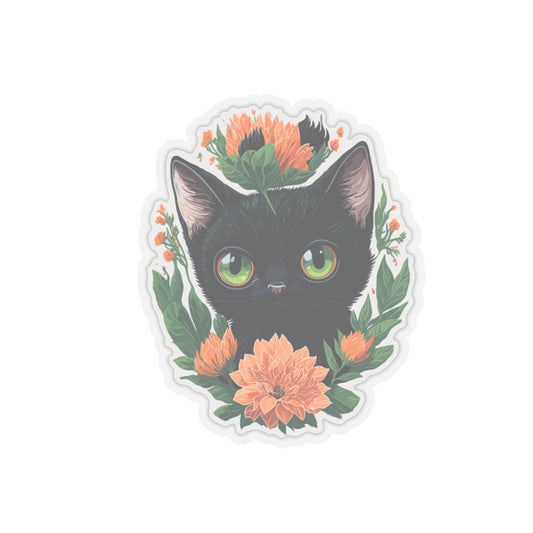 Kitty Bloom Kiss-Cut Stickers