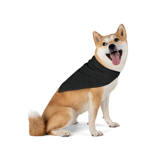 Fish Bone Heart Print Pet Bandana Black - Stylish Accessory for Dogs and Cats