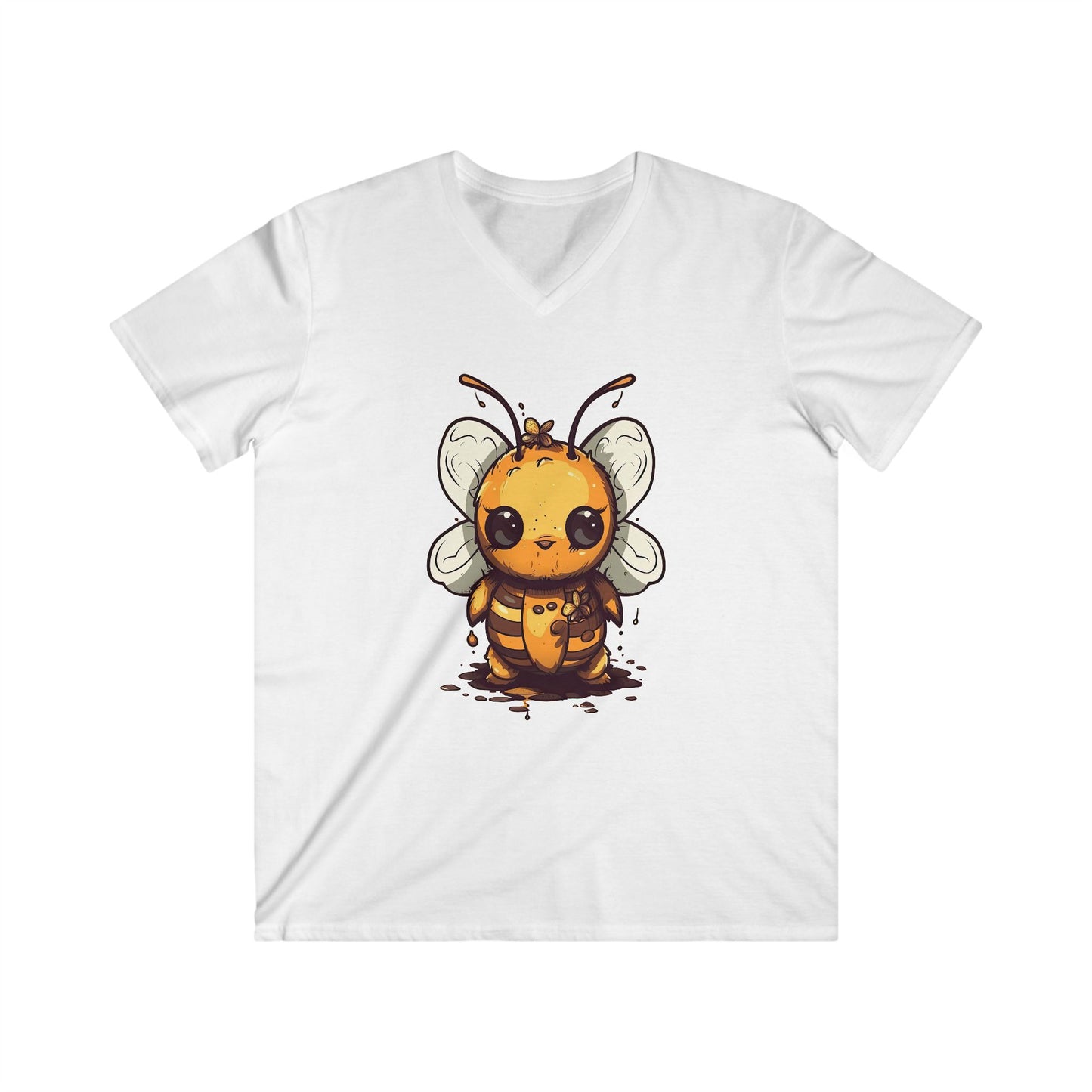 Bumble "Honey" Bee Men's Fitted V-Neck Short Sleeve Tee