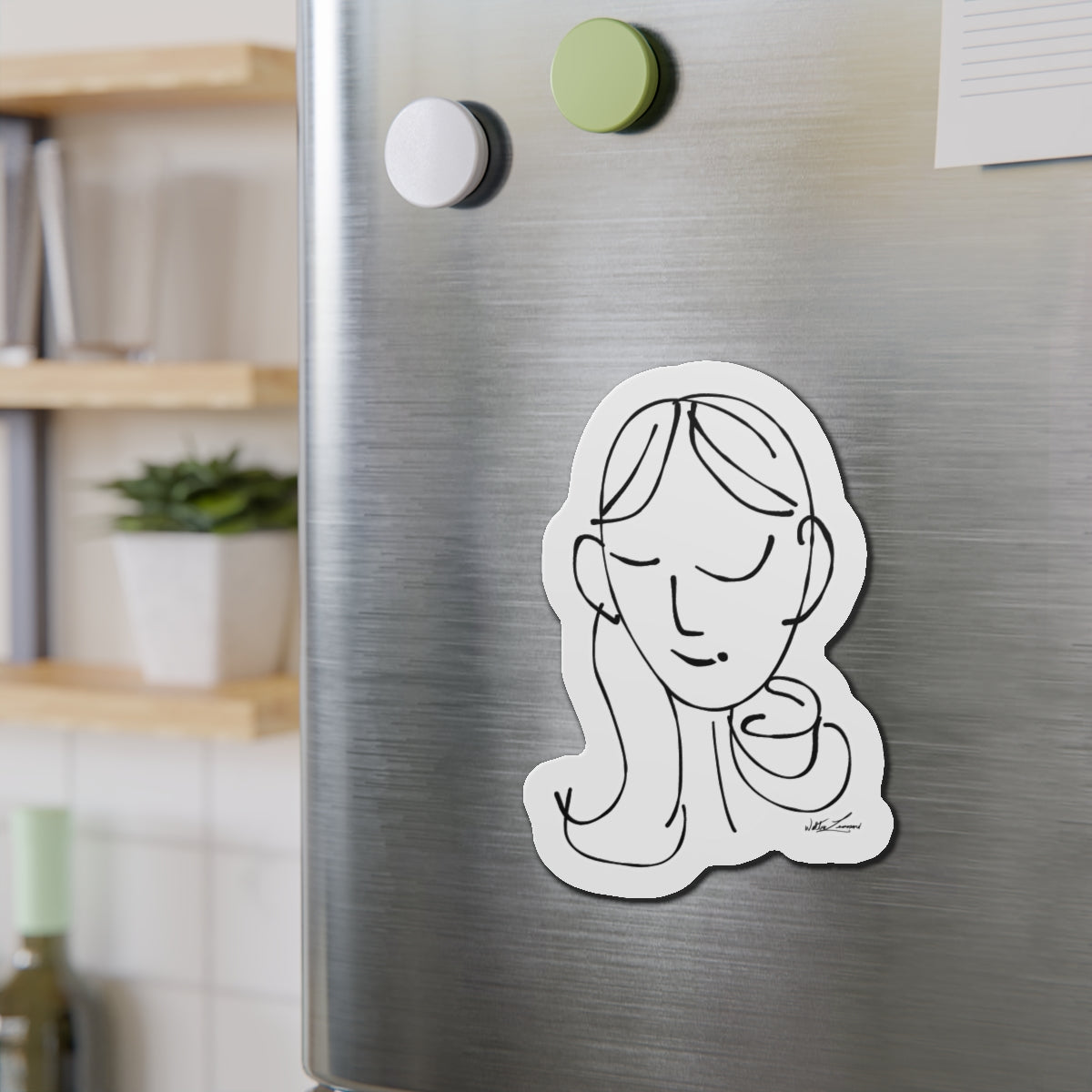 sem·i·co·lon girl Die-Cut Magnets
