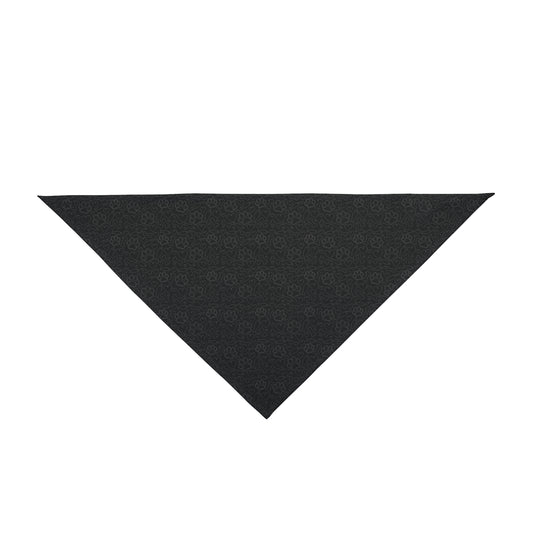 Fish Bone Heart Print Pet Bandana Black - Stylish Accessory for Dogs and Cats