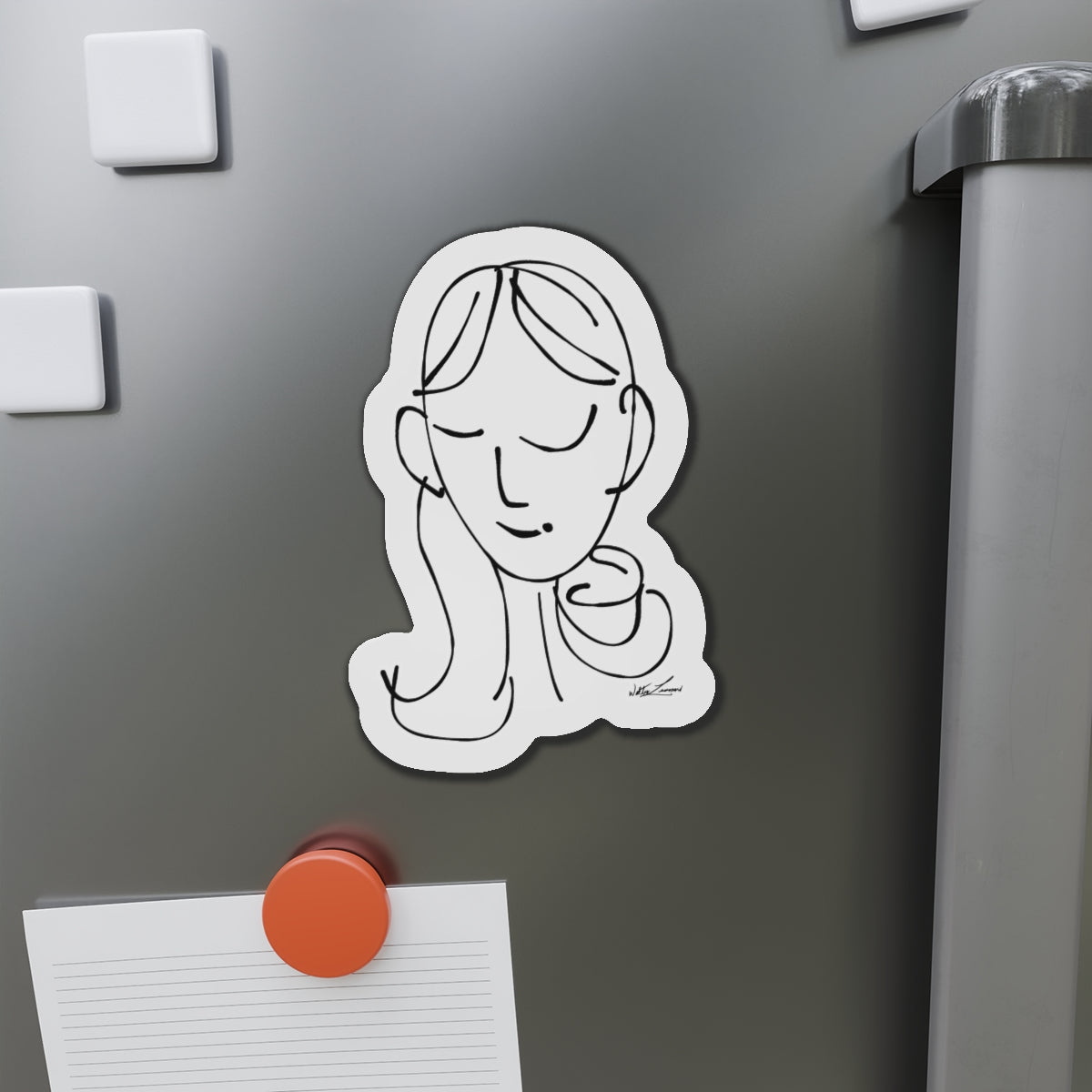 sem·i·co·lon girl Die-Cut Magnets