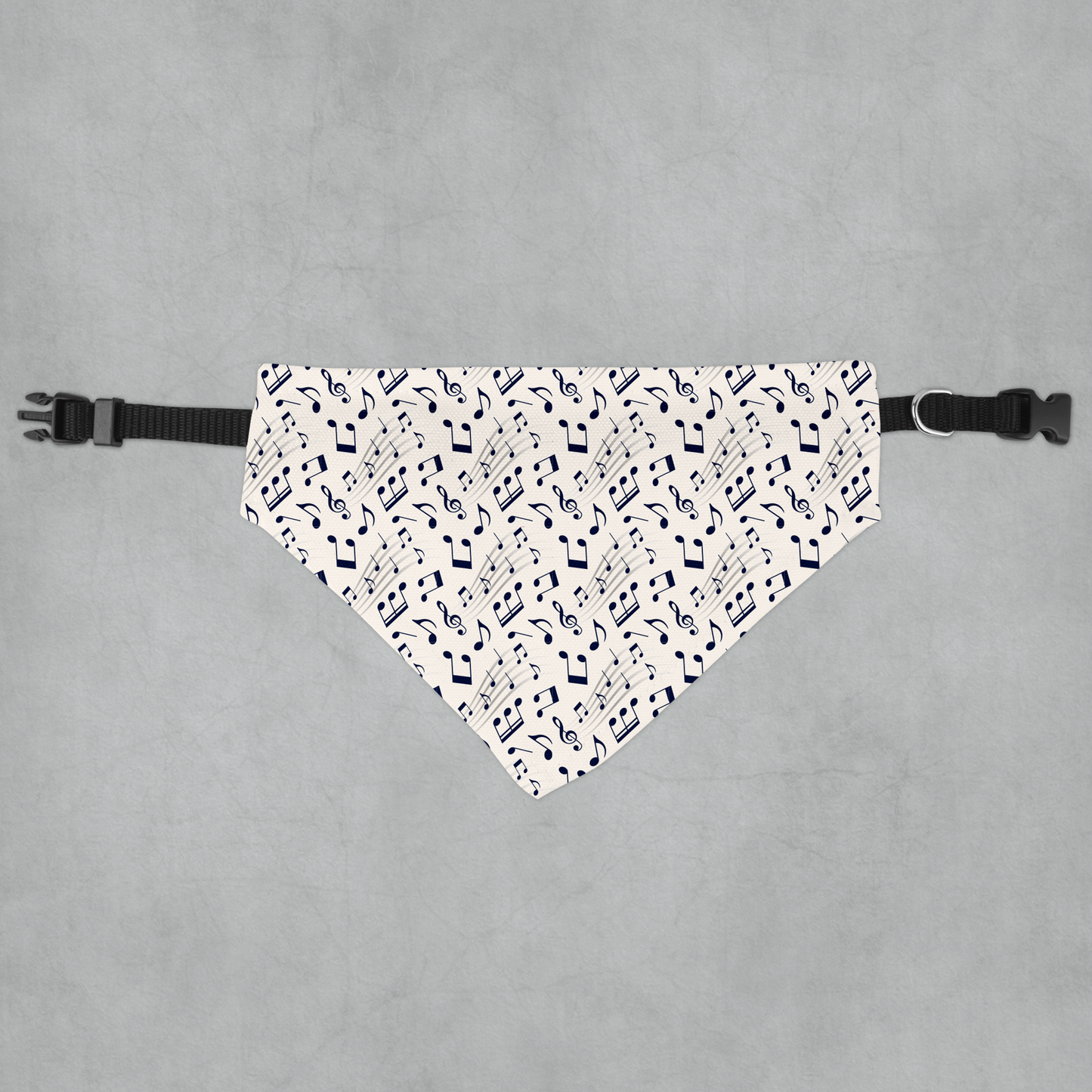 Musical Notes Clip-on Pet Bandana - Festive Dog Neckwear for Celebrations