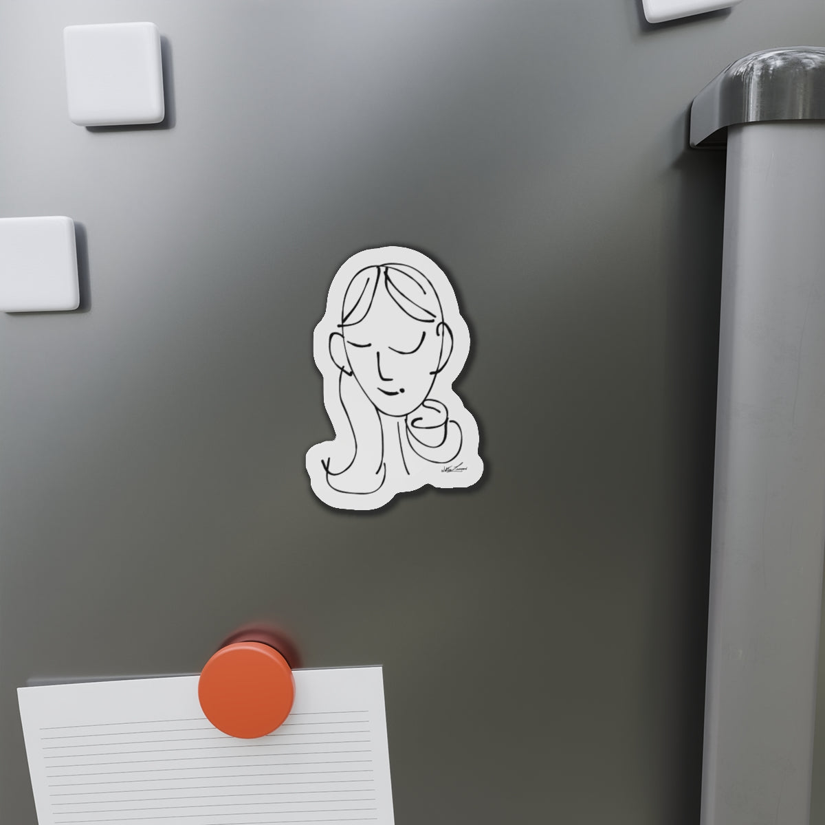 sem·i·co·lon girl Die-Cut Magnets