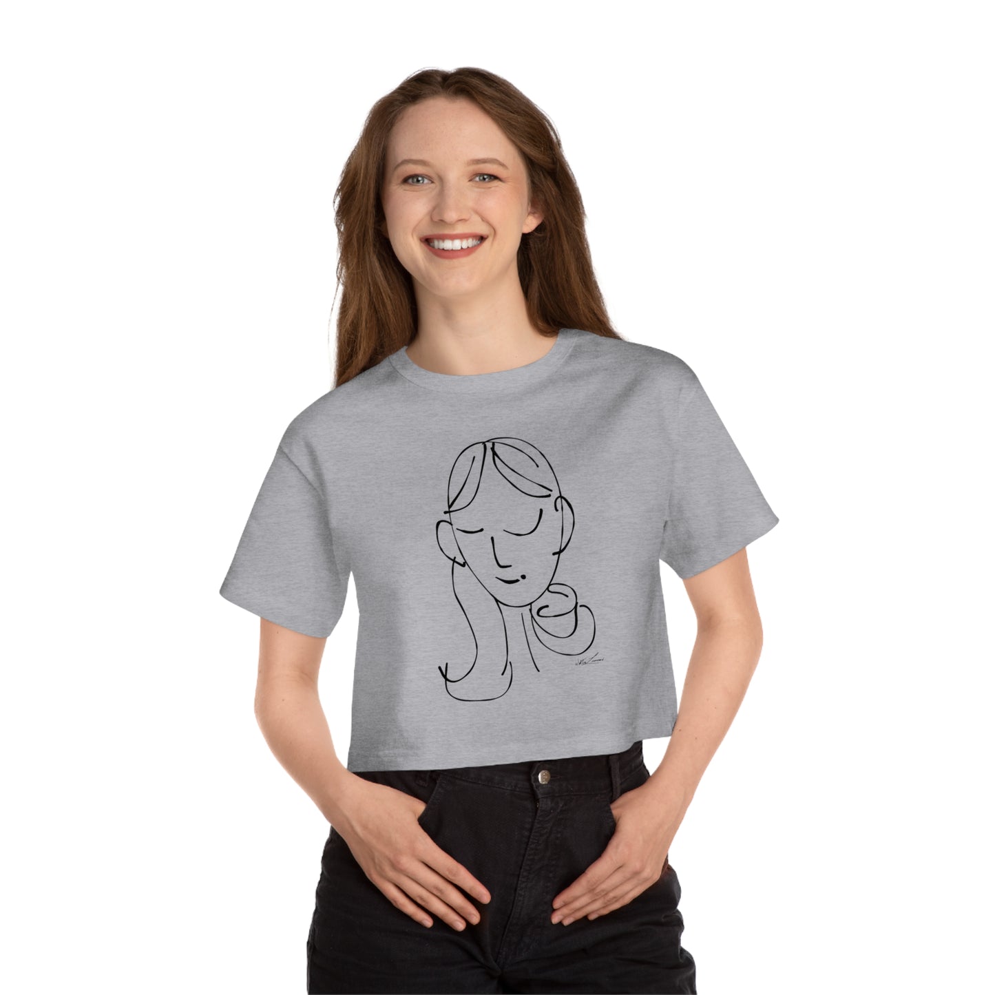 sem·i·co·lon girl by walterleonard Champion Women's Heritage Cropped T-Shirt