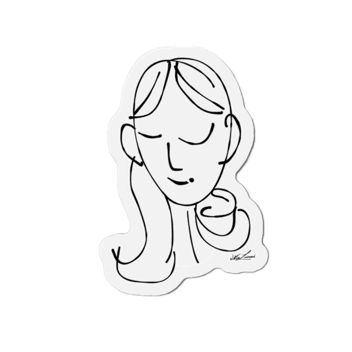 sem·i·co·lon girl Die-Cut Magnets