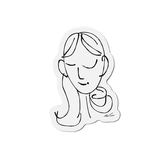 sem·i·co·lon girl Die-Cut Magnets