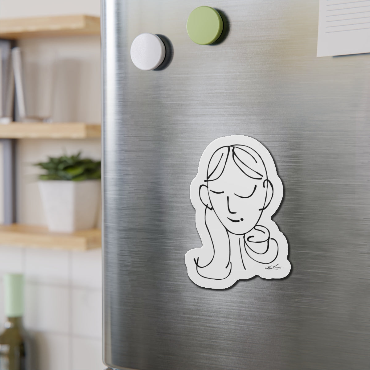 sem·i·co·lon girl Die-Cut Magnets